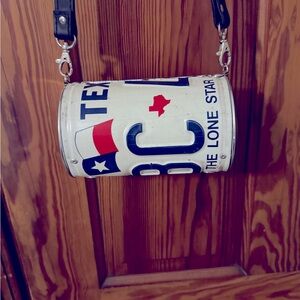Little Earth Texas license plate purse, used but in good condition, vintage